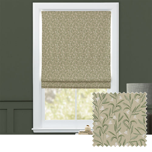 Floral Beige M2M - Bell Meadow Printed Cotton Made to Measure Roman Blinds Hazel Voyage Maison