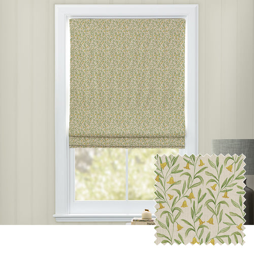 Floral Yellow M2M - Bell Meadow Printed Cotton Made to Measure Roman Blinds Honey Voyage Maison
