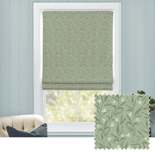 Floral Green M2M - Bell Meadow Printed Cotton Made to Measure Roman Blinds Verdure Voyage Maison