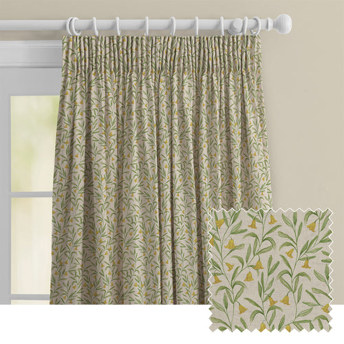 Floral Yellow M2M - Bell Meadow Printed Cotton Made to Measure Curtains Honey Voyage Maison