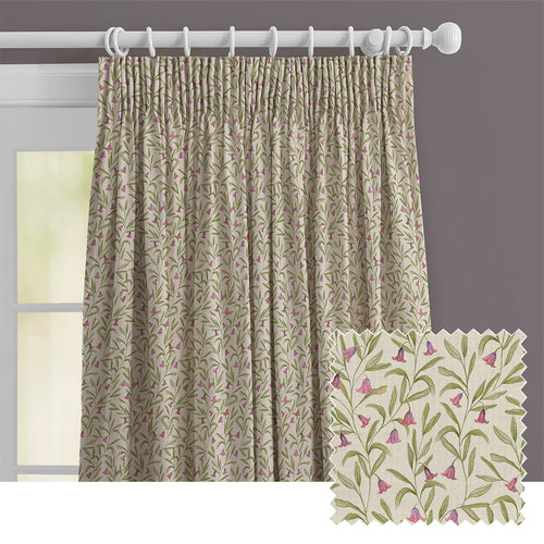 Floral Pink M2M - Bell Meadow Printed Cotton Made to Measure Curtains Rosewood Voyage Maison