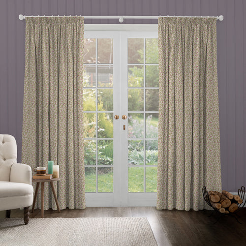 Floral Pink M2M - Bell Meadow Printed Cotton Made to Measure Curtains Rosewood Voyage Maison
