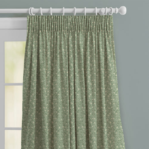 Floral Green M2M - Bell Meadow Printed Cotton Made to Measure Curtains Verdure Voyage Maison