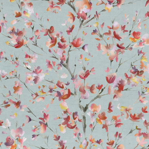 Floral Orange Fabric - Belsay Printed Cotton Fabric (By The Metre) Belsay Voyage Maison