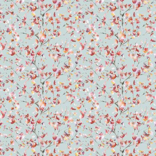 Floral Orange Fabric - Belsay Printed Cotton Fabric (By The Metre) Belsay Voyage Maison