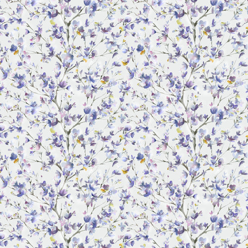 Floral Purple Fabric - Belsay Printed Cotton Fabric (By The Metre) Heather Voyage Maison