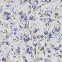  Samples - Belsay Printed Fabric Sample Swatch Violet Voyage Maison