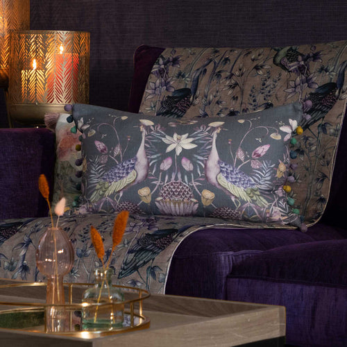 Voyage Maison Bennu Printed Feather Cushion in Amethyst