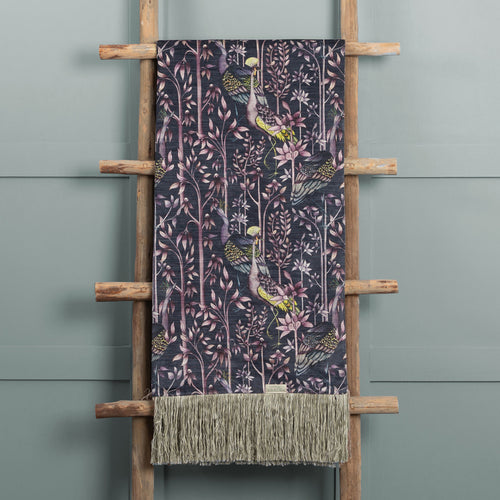 Floral Purple Throws - Bennu Printed Throw Tourmaline Voyage Maison