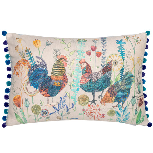 Voyage Maison Bilbury Flock Printed Feather Cushion in Linen