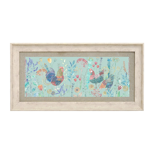 Animal Blue Wall Art - Bilbury Flock  Framed Print Birch/Robins Egg Voyage Maison