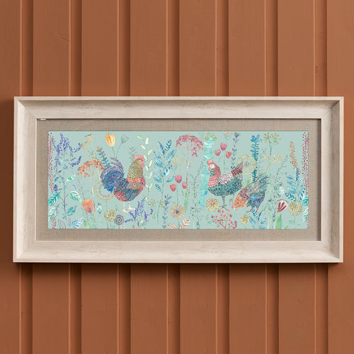 Animal Blue Wall Art - Bilbury Flock  Framed Print Birch/Robins Egg Voyage Maison