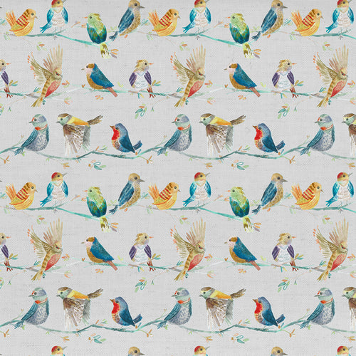 Animal Yellow Fabric - Birdy Branch Printed Cotton Fabric (By The Metre) Sunshine Voyage Maison