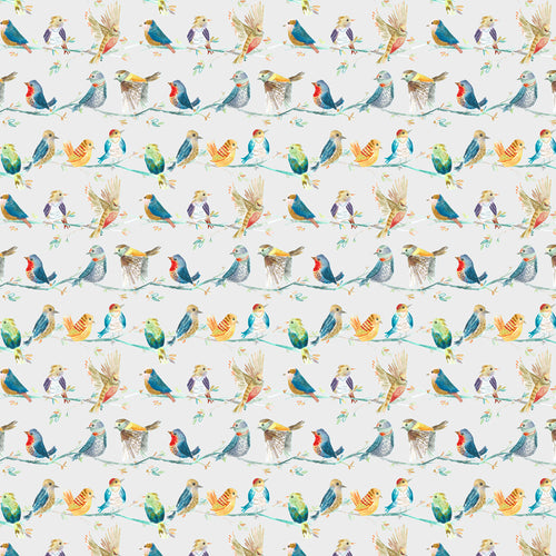 Animal Yellow Fabric - Birdy Branch Printed Cotton Fabric (By The Metre) Sunshine Voyage Maison