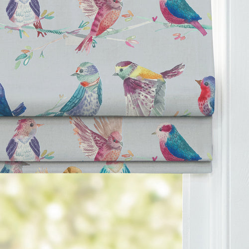 Animal Multi M2M - Birdy Branch Printed Cotton Made to Measure Roman Blinds Blossom Voyage Maison