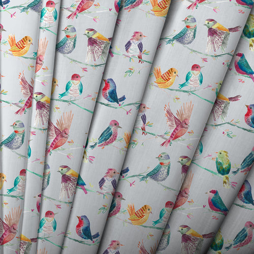 Animal Multi M2M - Birdy Branch Printed Cotton Made to Measure Roman Blinds Blossom Voyage Maison