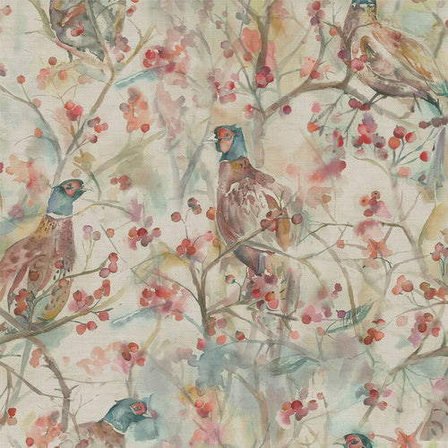 Animal Red Fabric - Blackberry Row Printed Cotton Fabric Linen Voyage Maison