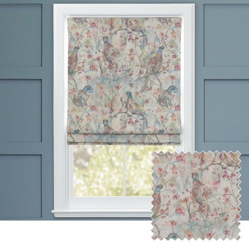 Animal Cream M2M - Blackberry Printed Cotton Made to Measure Roman Blinds Cream Voyage Maison