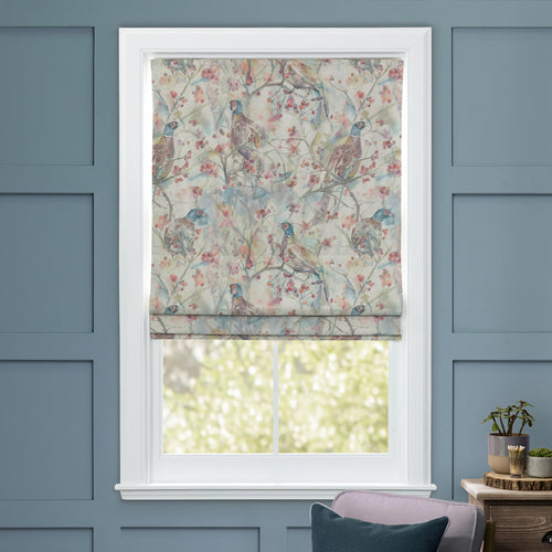 Animal Cream M2M - Blackberry Printed Cotton Made to Measure Roman Blinds Cream Voyage Maison