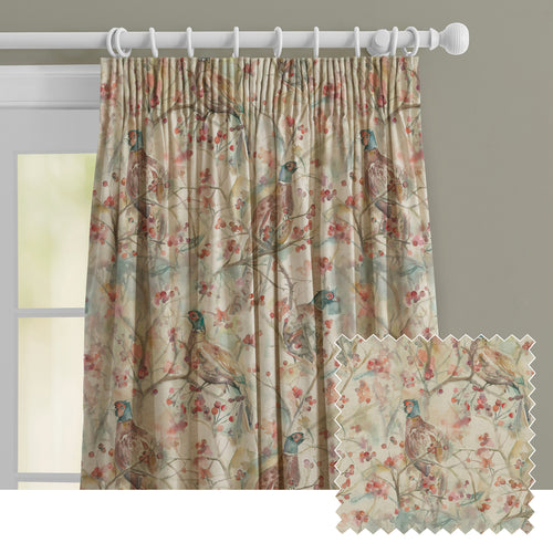 Animal Cream M2M - Blackberry Ann Printed Made to Measure Curtains Linen Voyage Maison