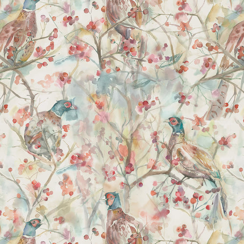 Animal Red Wallpaper - Blackberry  1.4m Wide Width Wallpaper (By The Metre) Row Voyage Maison