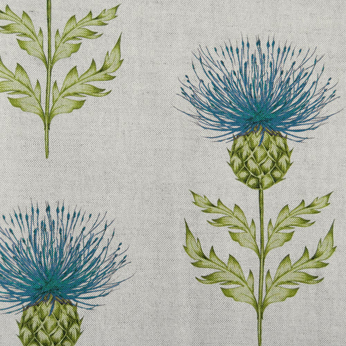 Floral Blue Fabric - Blair Printed Linen Fabric (By The Metre) Azure Voyage Maison