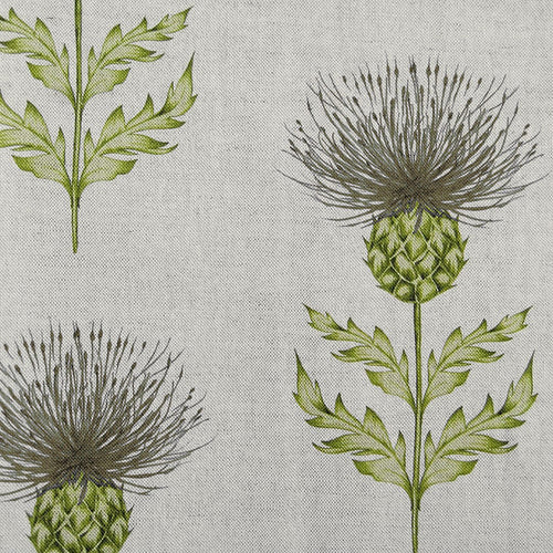 Floral Green Fabric - Blair Printed Linen Fabric (By The Metre) Birch Voyage Maison