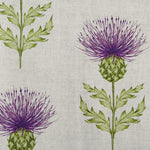 Blair Printed Linen Fabric (By The Metre) Damson