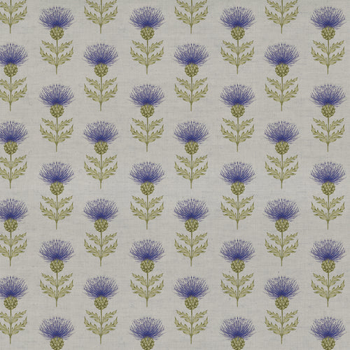 Floral Purple Fabric - Blair Printed Linen Fabric Juniper Voyage Maison