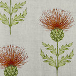 Blair Printed Linen Fabric (By The Metre) Rust