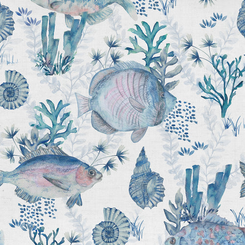 Samples - Bollu Printed Cotton Fabric Sample Swatch Marine Voyage Maison