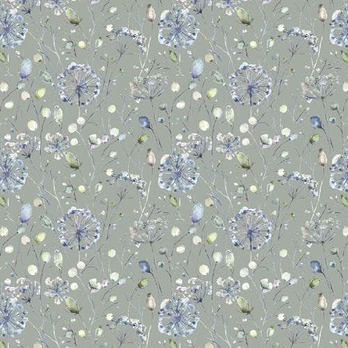 Floral Blue Fabric - Boronia Printed Cotton Fabric (By The Metre) Crocus/Willow Voyage Maison