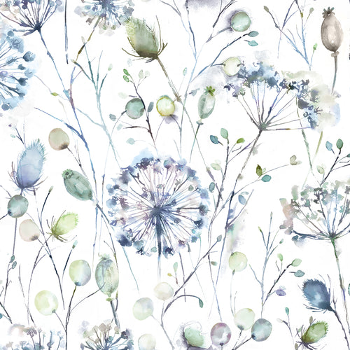 Floral Blue M2M - Boronia Printed Cotton Made to Measure Roman Blinds Crocus/Cream Voyage Maison