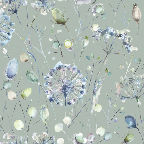 Floral Blue M2M - Boronia Printed Cotton Made to Measure Roman Blinds Crocus/Willow Voyage Maison