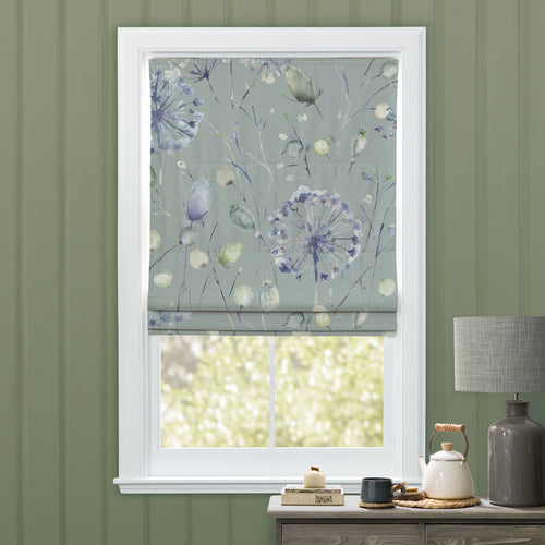 Floral Blue M2M - Boronia Printed Cotton Made to Measure Roman Blinds Crocus/Willow Voyage Maison