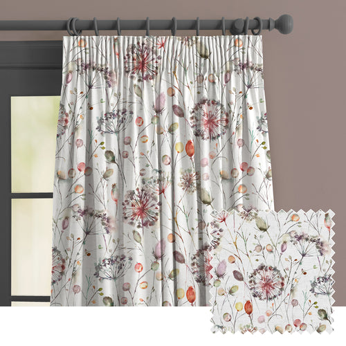 Floral Purple M2M - Boronia Ann Printed Made to Measure Curtains Boysenberry Voyage Maison
