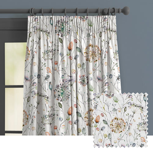 Floral Multi M2M - Boronia Ann Printed Made to Measure Curtains Coral Voyage Maison