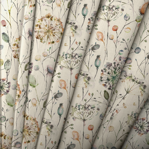 Floral Cream M2M - Boronia Printed Cotton Made to Measure Roman Blinds Coral/Cloud Voyage Maison