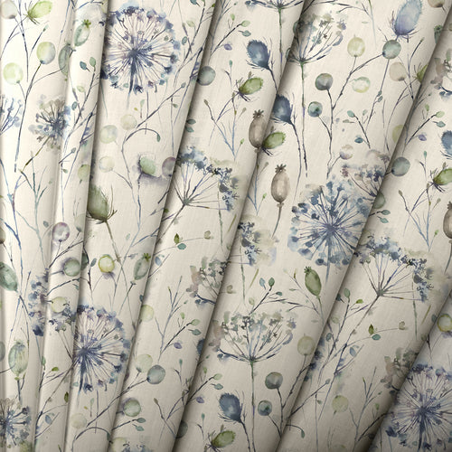 Floral Blue M2M - Boronia Printed Cotton Made to Measure Roman Blinds Crocus Voyage Maison