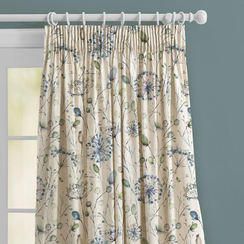 Floral Blue M2M - Boronia Printed Made to Measure Curtains Crocus Voyage Maison