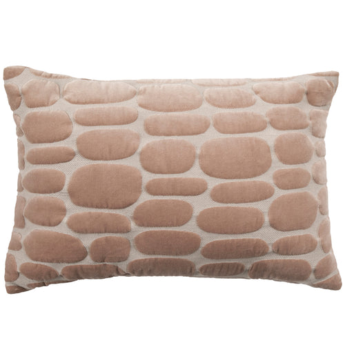 Additions Boulder Embroidered Feather Cushion in Coral