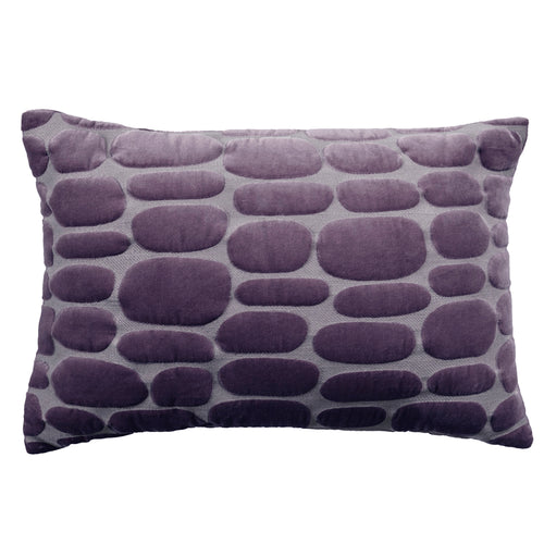 Additions Boulder Embroidered Feather Cushion in Plum