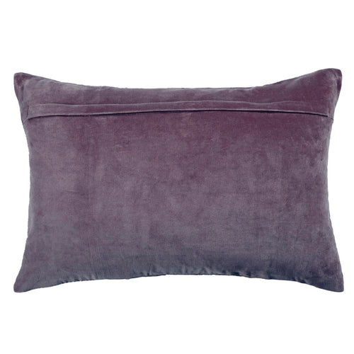 Additions Boulder Embroidered Feather Cushion in Plum