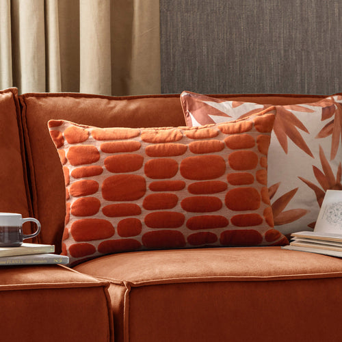 Additions Boulder Embroidered Feather Cushion in Sunset