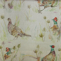  Samples - Bowmont Printed Fabric Sample Swatch Pheasant Voyage Maison