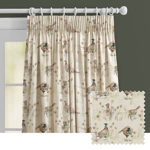 Animal Cream M2M - Bowmont Printed Made to Measure Curtains Pheasant Voyage Maison