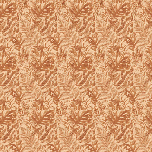 Floral Orange Fabric - Bracken Printed Cotton Fabric (By The Metre) Celeste Voyage Maison