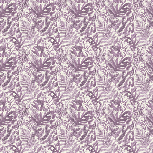 Floral Purple Fabric - Bracken Printed Cotton Fabric (By The Metre) Dahlia Voyage Maison