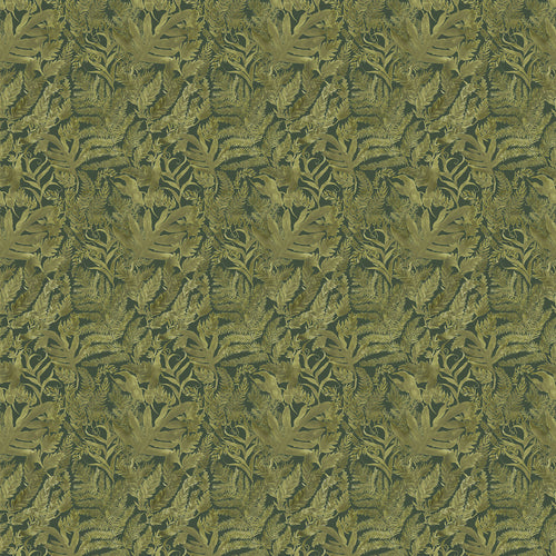 Floral Green Fabric - Bracken Printed Cotton Fabric (By The Metre) Eden Voyage Maison