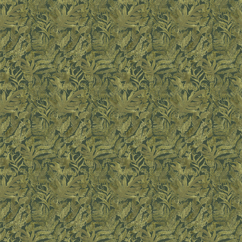 Fauna Green Fabric - Bracken Printed Cotton Fabric Eden Voyage Maison